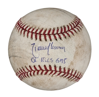 2001 Randy Johnson Game Used and Signed Baseball From NLCS Game 5 Vs. Atlanta (MLB Authenticated/Steiner)